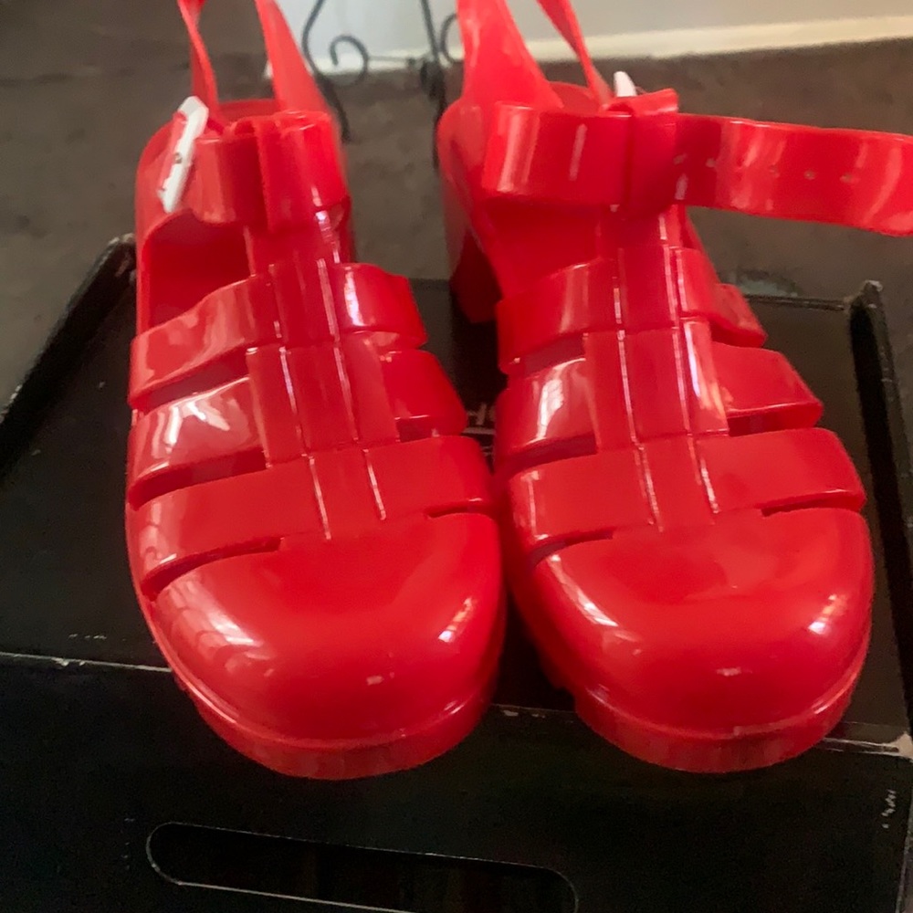 SHEIK RED JELLY SHOES